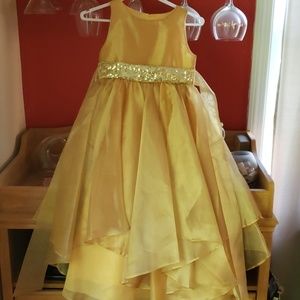 Gold organza dress
